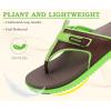 image:imageKuaiLu Womens Orthopedic Flip Flops Comfort Cushion Arch Support Sandals Summer Lightweight Casual Beach Walking Sandles Fashion Trendy Outfit Adjustable Ladies Flat SandalsBrown Green