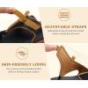 image:imageKuaiLu Womens Orthopedic Flip Flops Comfort Cushion Arch Support Sandals Summer Lightweight Casual Beach Walking Sandles Fashion Trendy Outfit Adjustable Ladies Flat SandalsBlack Khaki