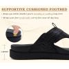 image:imageKuaiLu Womens Orthopedic Flip Flops Comfort Cushion Arch Support Sandals Summer Lightweight Casual Beach Walking Sandles Fashion Trendy Outfit Adjustable Ladies Flat SandalsBlack
