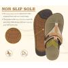 image:imageKuaiLu Womens Orthopedic Flip Flops Comfort Cushion Arch Support Sandals Summer Lightweight Casual Beach Walking Sandles Fashion Trendy Outfit Adjustable Ladies Flat SandalsBeige Khaki