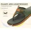 image:imageKuaiLu Womens Orthopedic Flip Flops Comfort Cushion Arch Support Sandals Summer Lightweight Casual Beach Walking Sandles Fashion Trendy Outfit Adjustable Ladies Flat SandalsGreen Khaki