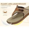 image:imageKuaiLu Womens Orthopedic Flip Flops Comfort Cushion Arch Support Sandals Summer Lightweight Casual Beach Walking Sandles Fashion Trendy Outfit Adjustable Ladies Flat SandalsBeige Khaki