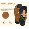 image:imageKuaiLu Womens Orthopedic Flip Flops Comfort Cushion Arch Support Sandals Summer Lightweight Casual Beach Walking Sandles Fashion Trendy Outfit Adjustable Ladies Flat SandalsBlack Khaki
