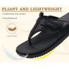 image:imageKuaiLu Womens Orthopedic Flip Flops Comfort Cushion Arch Support Sandals Summer Lightweight Casual Beach Walking Sandles Fashion Trendy Outfit Adjustable Ladies Flat SandalsBlack