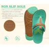 image:imageKuaiLu Womens Orthopedic Flip Flops Comfort Cushion Arch Support Sandals Summer Lightweight Casual Beach Walking Sandles Fashion Trendy Outfit Adjustable Ladies Flat SandalsTeal Khaki