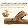 image:imageKuaiLu Womens Orthopedic Flip Flops Comfort Cushion Arch Support Sandals Summer Lightweight Casual Beach Walking Sandles Fashion Trendy Outfit Adjustable Ladies Flat SandalsBeige Khaki