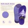 image:imageKuaiLu Womens Orthopedic Flip Flops Comfort Cushion Arch Support Sandals Summer Lightweight Casual Beach Walking Sandles Fashion Trendy Outfit Adjustable Ladies Flat SandalsPurple
