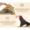 image:imageKuaiLu Womens Orthopedic Flip Flops Comfort Cushion Arch Support Sandals Summer Lightweight Casual Beach Walking Sandles Fashion Trendy Outfit Adjustable Ladies Flat SandalsBeige Khaki