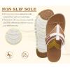image:imageKuaiLu Womens Orthopedic Flip Flops Comfort Cushion Arch Support Sandals Summer Lightweight Casual Beach Walking Sandles Fashion Trendy Outfit Adjustable Ladies Flat SandalsWhite Khaki
