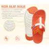 image:imageKuaiLu Womens Orthopedic Flip Flops Comfort Cushion Arch Support Sandals Summer Lightweight Casual Beach Walking Sandles Fashion Trendy Outfit Adjustable Ladies Flat SandalsOrange White