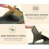 image:imageKuaiLu Womens Orthopedic Flip Flops Comfort Cushion Arch Support Sandals Summer Lightweight Casual Beach Walking Sandles Fashion Trendy Outfit Adjustable Ladies Flat SandalsGreen Khaki