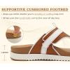 image:imageKuaiLu Womens Orthopedic Flip Flops Comfort Cushion Arch Support Sandals Summer Lightweight Casual Beach Walking Sandles Fashion Trendy Outfit Adjustable Ladies Flat SandalsWhite Khaki