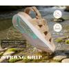 image:imageKuaiLu Womens Orthotic Cushion Sandals Closed Toe Breathable Recovery Sport Hiking Beach Water Athletic Shoes Comfortable Arch Support Walking Fisherman Sandal Relief Plantar FasciitisBeige White
