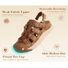image:imageKuaiLu Womens Orthotic Cushion Sandals Closed Toe Breathable Recovery Sport Hiking Beach Water Athletic Shoes Comfortable Arch Support Walking Fisherman Sandal Relief Plantar FasciitisKhaki
