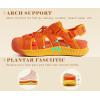 image:imageKuaiLu Womens Orthotic Cushion Sandals Closed Toe Breathable Recovery Sport Hiking Beach Water Athletic Shoes Comfortable Arch Support Walking Fisherman Sandal Relief Plantar FasciitisOrange Yellow