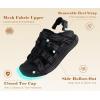 image:imageKuaiLu Womens Orthotic Cushion Sandals Closed Toe Breathable Recovery Sport Hiking Beach Water Athletic Shoes Comfortable Arch Support Walking Fisherman Sandal Relief Plantar FasciitisBlack