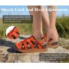 image:imageKuaiLu Womens Orthotic Cushion Sandals Closed Toe Breathable Recovery Sport Hiking Beach Water Athletic Shoes Comfortable Arch Support Walking Fisherman Sandal Relief Plantar FasciitisOrange Brown
