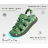 image:imageKuaiLu Womens Orthotic Cushion Sandals Closed Toe Breathable Recovery Sport Hiking Beach Water Athletic Shoes Comfortable Arch Support Walking Fisherman Sandal Relief Plantar FasciitisGreen