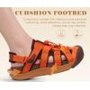 image:imageKuaiLu Womens Orthotic Cushion Sandals Closed Toe Breathable Recovery Sport Hiking Beach Water Athletic Shoes Comfortable Arch Support Walking Fisherman Sandal Relief Plantar FasciitisOrange Brown