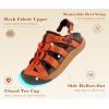 image:imageKuaiLu Womens Orthotic Cushion Sandals Closed Toe Breathable Recovery Sport Hiking Beach Water Athletic Shoes Comfortable Arch Support Walking Fisherman Sandal Relief Plantar FasciitisOrange Brown