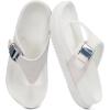 image:imageKuaiLu Flip Flops for Womens Orthotic Chic Platform Sandals with Arch Support Ultra Comfotable Summer Beach Walking Plantar Fasciitis Cushion Sandals Ladies Open toe Outfits Adjustable Flat SandlesWhite