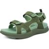 image:imageKuaiLu Mens Hiking Sandals With Arch Support Sport Recovery Athletic Walking Sandals For Man Outdoor Summer Casual Thick Cushion Beach Water Fisherman Sandal Size 715Green