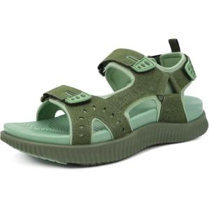 image:imageKuaiLu Mens Hiking Sandals With Arch Support Sport Recovery Athletic Walking Sandals For Man Outdoor Summer Casual Thick Cushion Beach Water Fisherman Sandal Size 715Green
