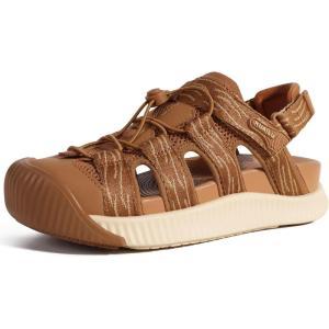 image:imageKuaiLu Womens Orthotic Cushion Sandals Closed Toe Breathable Recovery Sport Hiking Beach Water Athletic Shoes Comfortable Arch Support Walking Fisherman Sandal Relief Plantar FasciitisKhaki