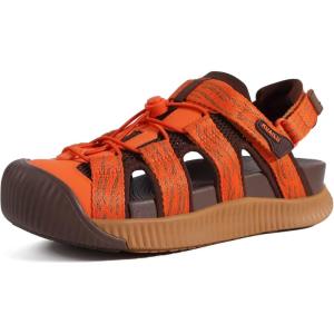 image:imageKuaiLu Womens Orthotic Cushion Sandals Closed Toe Breathable Recovery Sport Hiking Beach Water Athletic Shoes Comfortable Arch Support Walking Fisherman Sandal Relief Plantar FasciitisOrange Brown