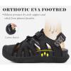 image:imageKuaiLu Womens Orthopedic Closed Toe Walking Sandals with Comfort Arch Support Breathable Beach Travel Hiking Sandles Sport Recovery Cushion Plantar Fasciitis Fisherman Water SandalBlack