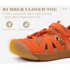 image:imageKuaiLu Womens Orthopedic Closed Toe Walking Sandals with Comfort Arch Support Breathable Beach Travel Hiking Sandles Sport Recovery Cushion Plantar Fasciitis Fisherman Water SandalOrange Khaki