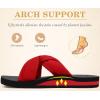 image:imageKuaiLu Dressy Sandals for Women Yoga Mat with Arch Support Comfortable Cushion Lightweight Casual Slides Summer Fashion Beach Pool Slip On Travel Orthotic Shoes Indoor OutdoorBlackRed