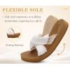 image:imageKuaiLu Dressy Sandals for Women Yoga Mat with Arch Support Comfortable Cushion Lightweight Casual Slides Summer Fashion Beach Pool Slip On Travel Orthotic Shoes Indoor OutdoorWhite Khaki