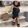 image:imageKuaiLu Dressy Sandals for Women Yoga Mat with Arch Support Comfortable Cushion Lightweight Casual Slides Summer Fashion Beach Pool Slip On Travel Orthotic Shoes Indoor OutdoorBlack