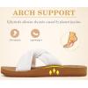 image:imageKuaiLu Dressy Sandals for Women Yoga Mat with Arch Support Comfortable Cushion Lightweight Casual Slides Summer Fashion Beach Pool Slip On Travel Orthotic Shoes Indoor OutdoorWhite Khaki