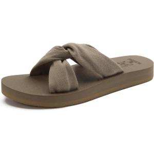 image:imageKuaiLu Dressy Sandals for Women Yoga Mat with Arch Support Comfortable Cushion Lightweight Casual Slides Summer Fashion Beach Pool Slip On Travel Orthotic Shoes Indoor OutdoorApricot
