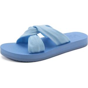 image:imageKuaiLu Dressy Sandals for Women Yoga Mat with Arch Support Comfortable Cushion Lightweight Casual Slides Summer Fashion Beach Pool Slip On Travel Orthotic Shoes Indoor OutdoorBlue