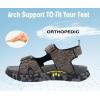 image:imageKuaiLu Mens Orthotic Sandals Comfortable Arch Support Foam Cushion Hiking Walking Sandles Fashion Camouflage Adjustable Sport Recovery Athletic Shoes For Man Urban OutdoorGrey