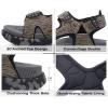 image:imageKuaiLu Mens Orthotic Sandals Comfortable Arch Support Foam Cushion Hiking Walking Sandles Fashion Camouflage Adjustable Sport Recovery Athletic Shoes For Man Urban OutdoorGrey