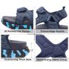 image:imageKuaiLu Mens Orthotic Sandals Comfortable Arch Support Foam Cushion Hiking Walking Sandles Fashion Camouflage Adjustable Sport Recovery Athletic Shoes For Man Urban OutdoorNavy Blue