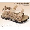 image:imageKuaiLu Mens Orthotic Sandals Comfortable Arch Support Foam Cushion Hiking Walking Sandles Fashion Camouflage Adjustable Sport Recovery Athletic Shoes For Man Urban OutdoorBeige