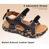 image:imageKuaiLu Mens Orthotic Sandals Comfortable Arch Support Foam Cushion Hiking Walking Sandles Fashion Camouflage Adjustable Sport Recovery Athletic Shoes For Man Urban OutdoorKhaki Black