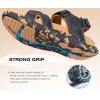 image:imageKuaiLu Mens Orthotic Sandals Comfortable Arch Support Foam Cushion Hiking Walking Sandles Fashion Camouflage Adjustable Sport Recovery Athletic Shoes For Man Urban OutdoorKhaki Black