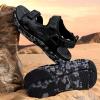 image:imageKuaiLu Mens Orthotic Sandals Comfortable Arch Support Foam Cushion Hiking Walking Sandles Fashion Camouflage Adjustable Sport Recovery Athletic Shoes For Man Urban OutdoorBlack