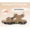 image:imageKuaiLu Mens Orthotic Sandals Comfortable Arch Support Foam Cushion Hiking Walking Sandles Fashion Camouflage Adjustable Sport Recovery Athletic Shoes For Man Urban OutdoorBeige