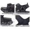 image:imageKuaiLu Mens Orthotic Sandals Comfortable Arch Support Foam Cushion Hiking Walking Sandles Fashion Camouflage Adjustable Sport Recovery Athletic Shoes For Man Urban OutdoorBlack