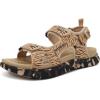 image:imageKuaiLu Mens Orthotic Sandals Comfortable Arch Support Foam Cushion Hiking Walking Sandles Fashion Camouflage Adjustable Sport Recovery Athletic Shoes For Man Urban OutdoorBeige