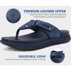 image:imageKuaiLu Mens Orthotic Cushion Flip Flops Mens Athletic Recovery Foam Walking Sandals Lightweight Summer Beach FlipFlop Slides Shoes for Man Soft Comfort Fit amp Arch SupportNavy Blue