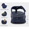 image:imageKuaiLu Mens Orthotic Cushion Flip Flops Mens Athletic Recovery Foam Walking Sandals Lightweight Summer Beach FlipFlop Slides Shoes for Man Soft Comfort Fit amp Arch SupportNavy Blue