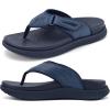 image:imageKuaiLu Mens Orthotic Cushion Flip Flops Mens Athletic Recovery Foam Walking Sandals Lightweight Summer Beach FlipFlop Slides Shoes for Man Soft Comfort Fit amp Arch SupportNavy Blue